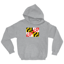 Load image into Gallery viewer, Maryland Flag Blue Crab Hoodie - Youth
