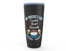 Load image into Gallery viewer, My Bucket List Tumbler - Crabs Beer and Friends with a Boat and Beer Mugs
