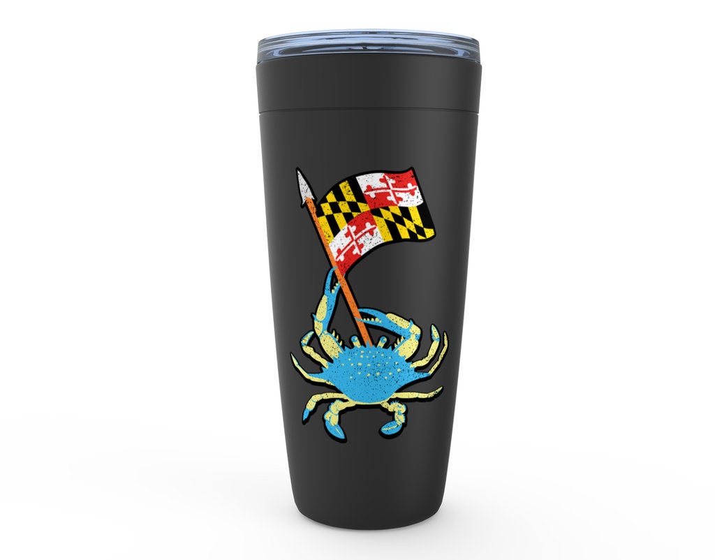 Maryland Blue Crab Tumbler - Maryland Flag Gift