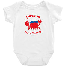 Load image into Gallery viewer, Maryland Crab Onesie - Made in Maryland
