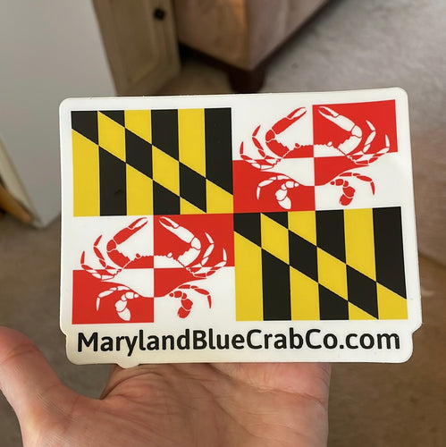 Maryland Flag Crab Sticker Decal for Car, Truck, Laptop, or Waterbottle