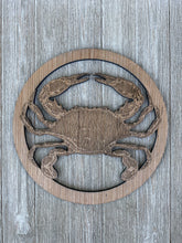 Load image into Gallery viewer, Decorative Wooden Blue Crab Wall Hanging
