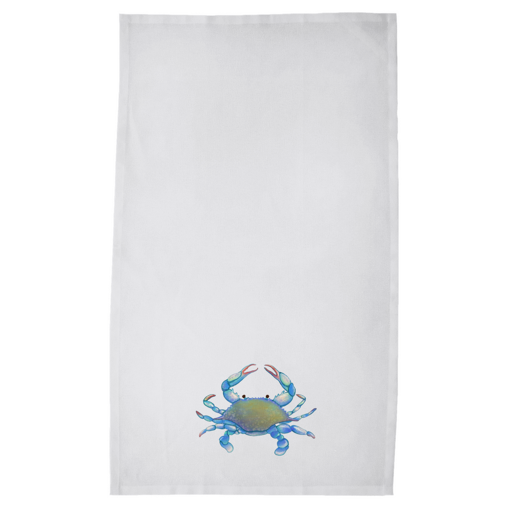 Plain Blue Crab Dish Towel