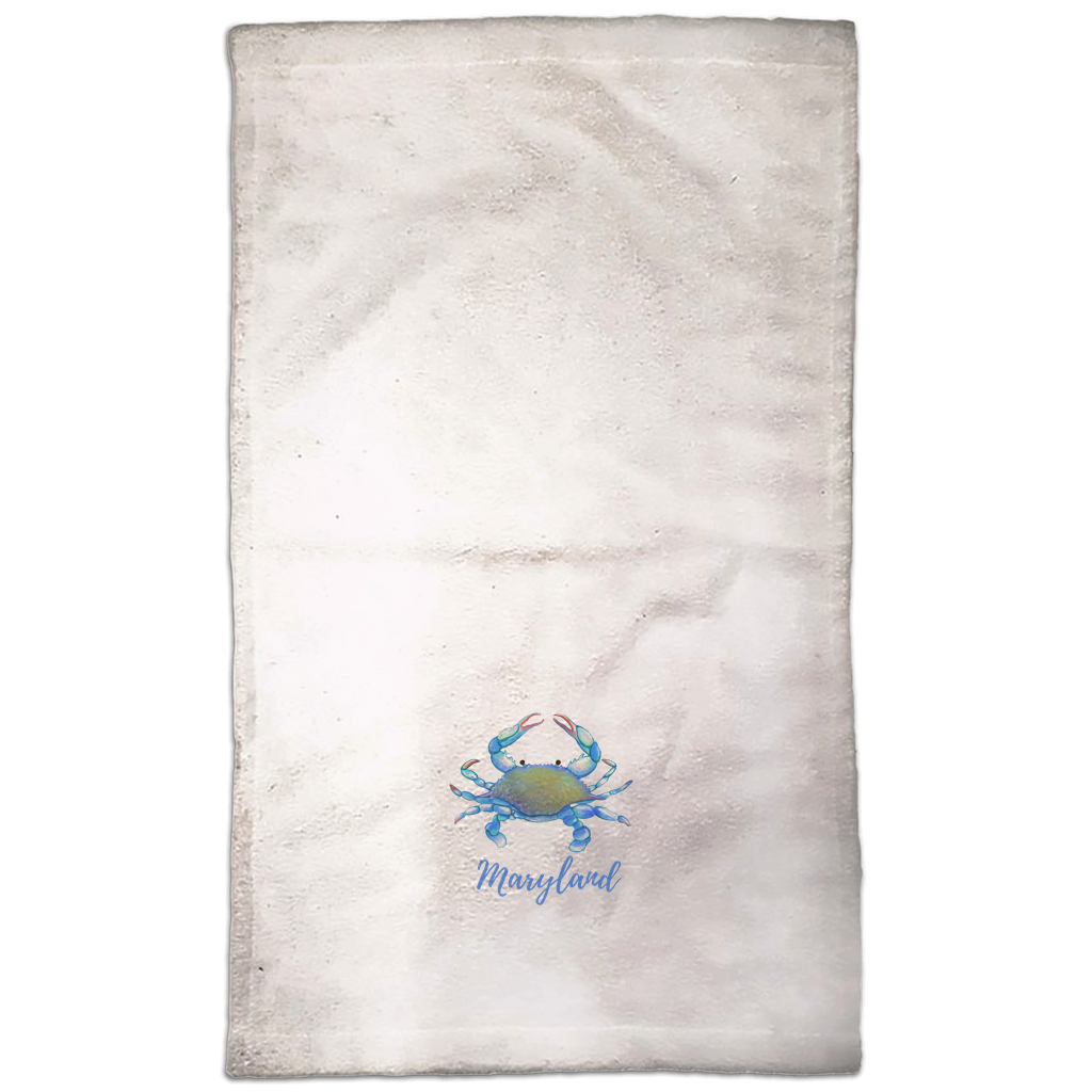 Crab Kitchen Towel, Maryland Tea Towel, Blue Crab Hand Towel