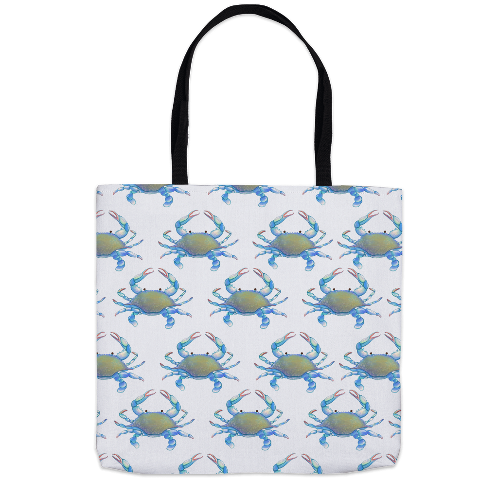 large tote bag with maryland blue crabs