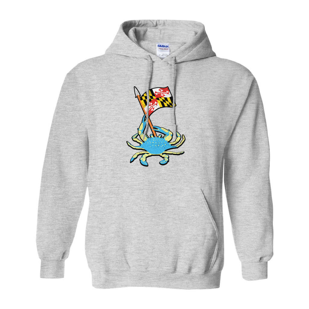 Maryland Blue Crab Hoodie - Gray