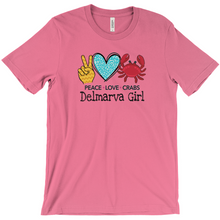 Load image into Gallery viewer, Delmarva Girl Crew Neck Shirt With Crab
