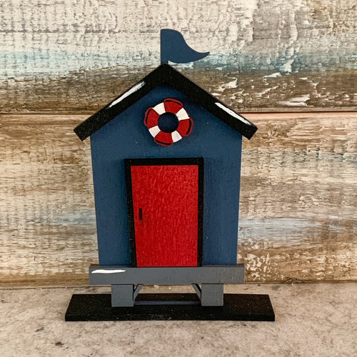 Boat House with Life Preserver for Nautical Tiered Tray Set
