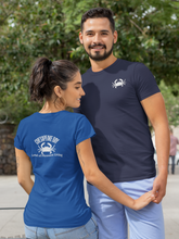 Load image into Gallery viewer, Couple Wearing Chesapeake Bay Shirts with Blue Crab
