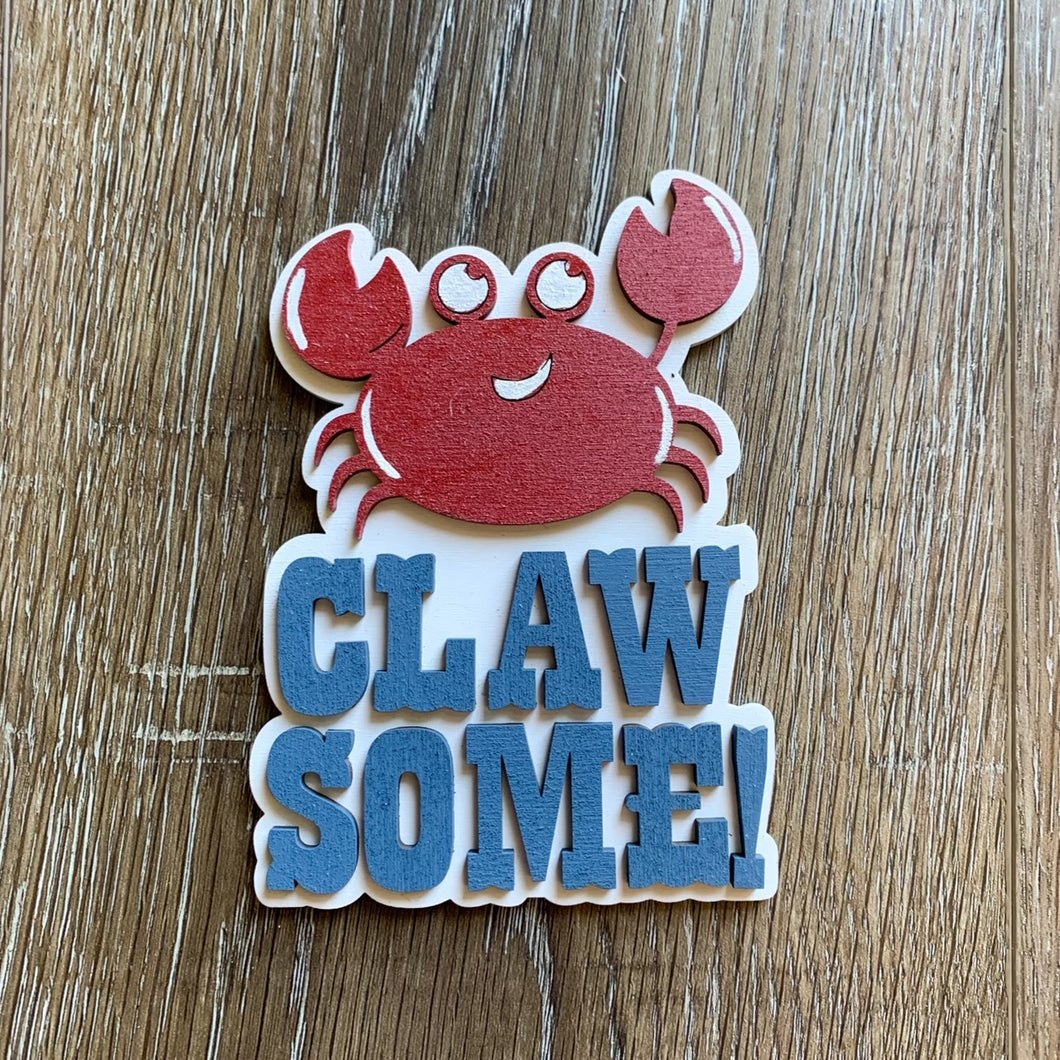 Clawsome Crab Sign for Tiered tray set