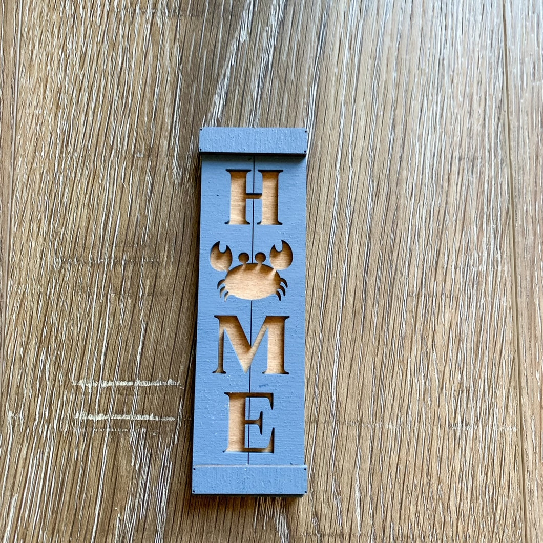 Crab Home Sign for Nautical Tiered Tray Set