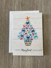 Load image into Gallery viewer, Maryland Blue Crab Christmas Tree Greeting Card
