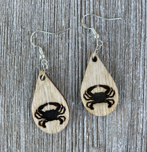 Load image into Gallery viewer, Wooden Crab Earrings
