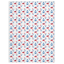 Load image into Gallery viewer, Baby Blanket with Maryland Crabs, Stars, and Anchors
