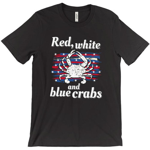 Maryland Blue Crab Shirt - Red White and Blue Crabs