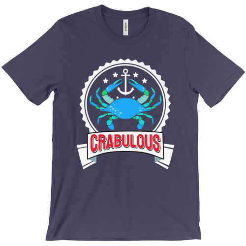 Crabulous Shirt with Maryland Blue Crab and Anchor - Navy