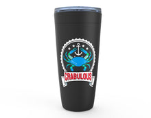 Load image into Gallery viewer, Crabulous Thermal Tumbler with Maryland Blue Crab and Anchor on it
