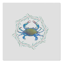 Load image into Gallery viewer, Nautical Crab Dinner Napkins with Blue Crab Design
