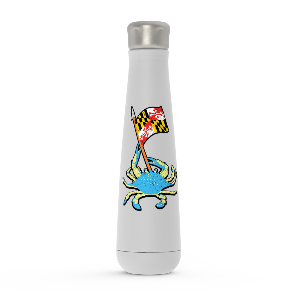 Maryland Flag and Blue Crab Water Bottle