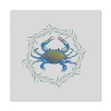 Load image into Gallery viewer, Nautical Crab Dinner Napkins with Blue Crab Design
