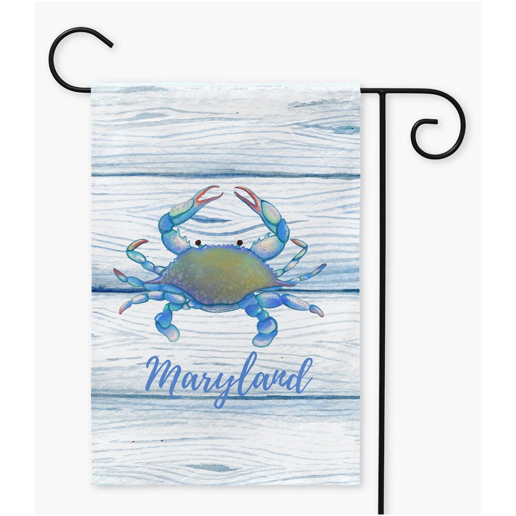 Pretty Maryland Blue Crab Garden Flag