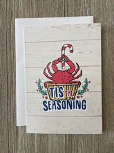 Load image into Gallery viewer, Tis the Seasoning Crab Christmas Tree Card - Pack of 5
