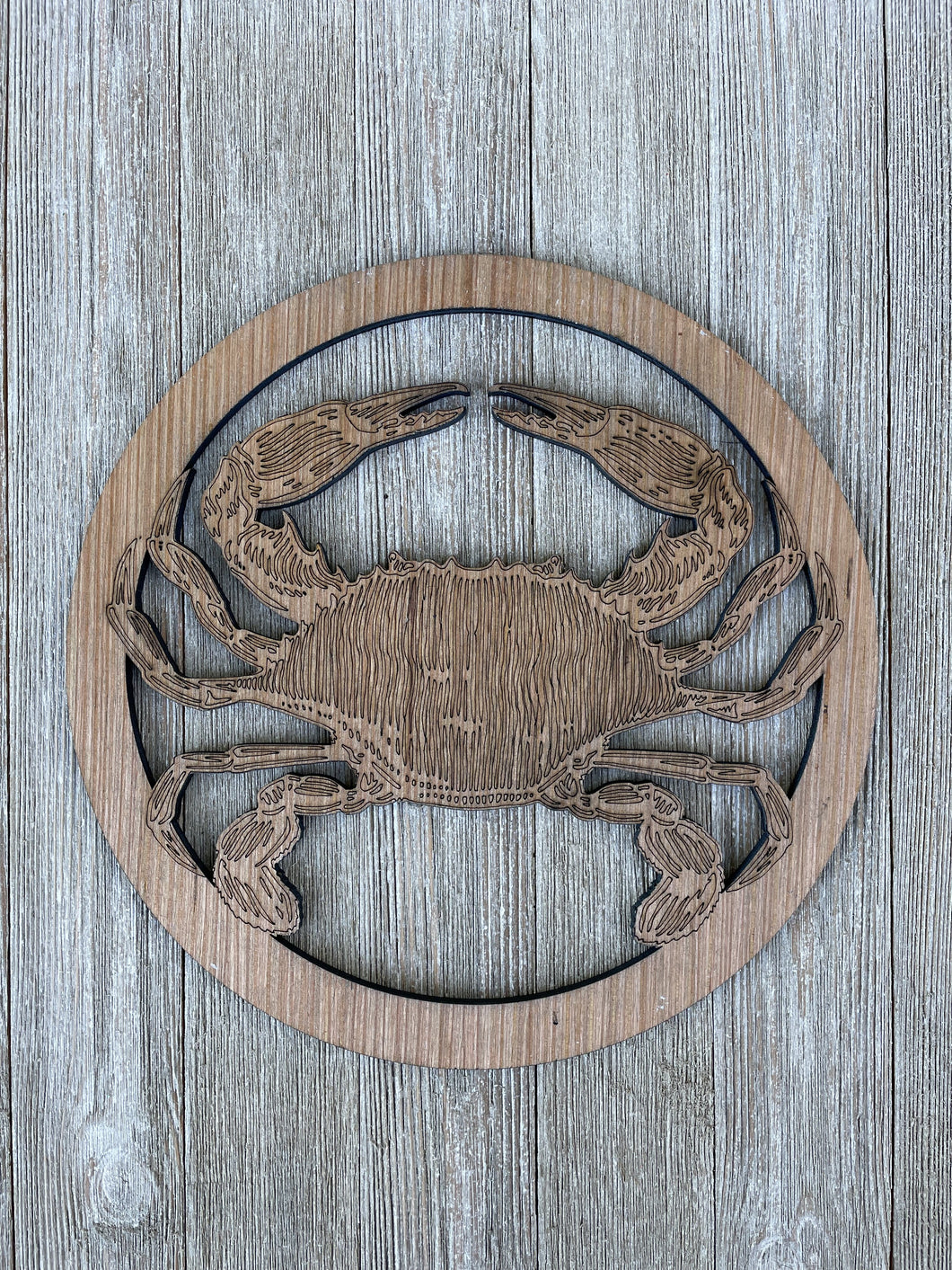 Decorative Wooden Blue Crab Wall Hanging