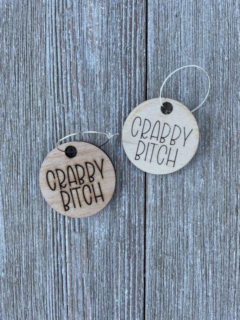 Crabby Bitch Beer and Wine Charms